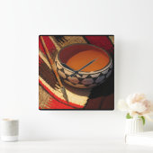 南西ネイティブアメリカンの時計 スクエア壁時計 (ホーム)