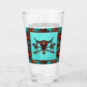 南西バッファロースカルと矢印ガラス タンブラーグラス (裏面)