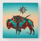 南西バッファロースクウェア壁時計 スクエア壁時計 (正面)