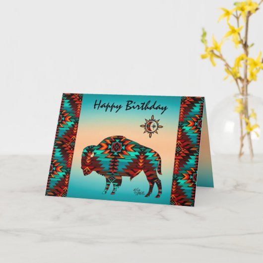 南西バッファロー折り畳みグリーティングカード カード (黄色い花)