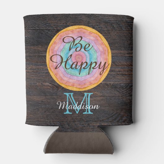 南西パステル素朴ウッドトーングレインモノグラム 缶クーラー (裏面)