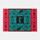 南西パターンウルフとココペリ ドアマット (正面)