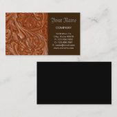 南西パターン西欧諸国の用具を使われた革 名刺 (正面/裏面)