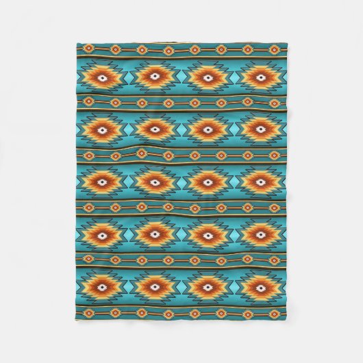 南西パターン フリースブランケット (正面)