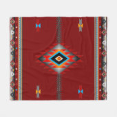 南西パターン#1 – カラー変更可能 フリースブランケット (正面(横))