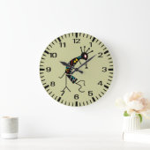 南西パーソナライズされたアステカココペリデザイン ラージ壁時計 (ホーム)