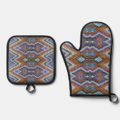 南西ビードアート 鍋つかみ&鍋敷きセット (正面)