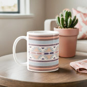 南西ピーチトライバルパターンマグ コーヒーマグカップ
