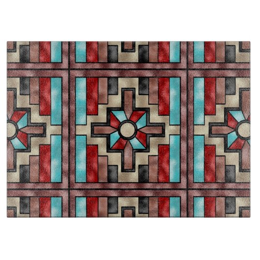 南西フェイクステンドグラス切断板 カッティングボード (正面)