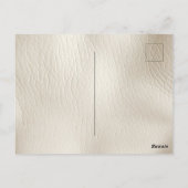 南西フェイク茶色の革の牛革の花 ポストカード (裏面)