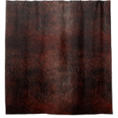 南西フェイク茶色の革の牛革 シャワーカーテン (正面)