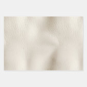 南西フェイク茶色の革の牛革 ラッピングペーパーシート (正面2)