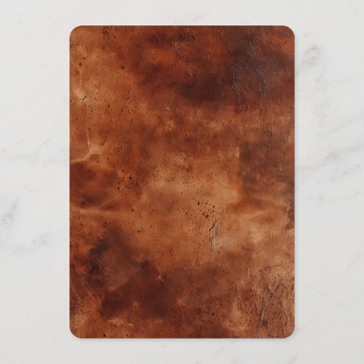 南西フェイク茶色の革(ルック) メニュー (裏面)