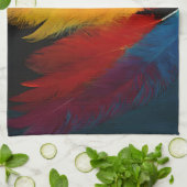 南西フェザー抽象芸術 キッチンタオル (折り畳み)