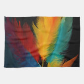南西フェザー抽象芸術 キッチンタオル (横)