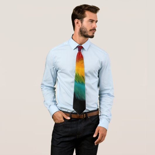 南西フェザー抽象芸術 ネクタイ (インサイチュ)