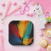 南西フェザー抽象芸術 ペーパープレート (パーティー)