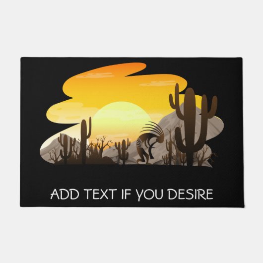 南西フルート遊のココペリ様式 ドアマット (正面)