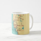 南西フロリダヴィンテージマップ葉書マグ コーヒーマグカップ (正面右)