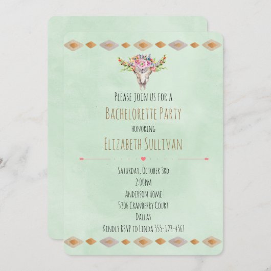 南西フローラ牛スカルバチェロレッテ 招待状 (正面/裏面)