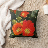 南西フローラ開花ブライトレッドサボテン花 クッション (ブランケット)