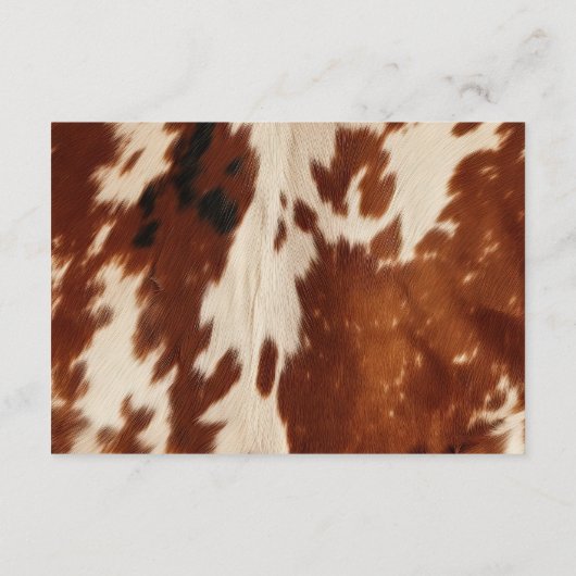 南西ブラウンクリームアニマルコウィドウェディングRSVP エンクロージャーカード (裏面)