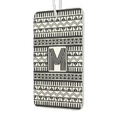 南西ブラックおよびホワイトジオメトリックパーソナライズされたス カーエアーフレッシュナー (左)