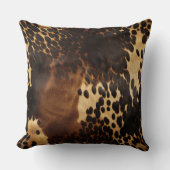 南西ブラックブラウン金ゴールド牛革 クッション (正面)