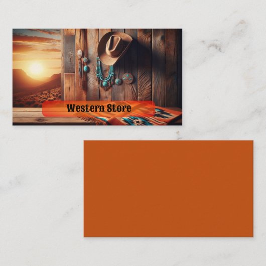 南西ブランケットとジュエリーのカウボーイハット 名刺 (正面/裏面)