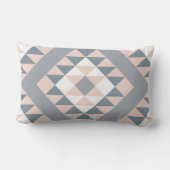 南西ブランケットパターン赤面とグレー ランバークッション (裏面)