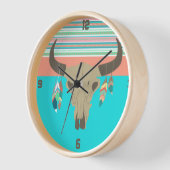 南西ブルスカルと羽 壁時計 (傾斜)