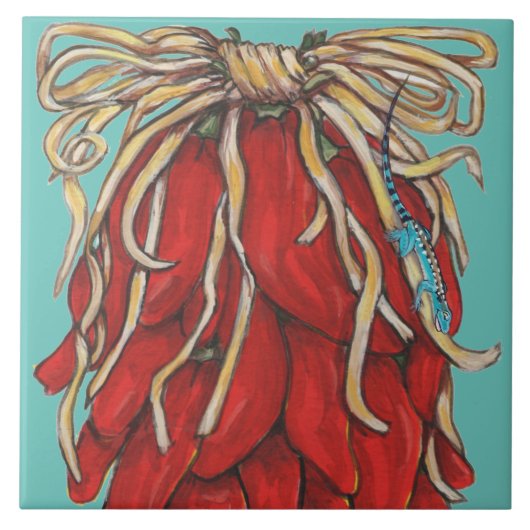 南西ブルーリザードレッドチリペッパーハウス# タイル (正面)