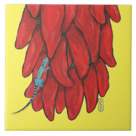 南西ブルーリザードレッドチリペッパー壁画 タイル