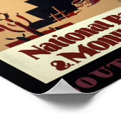 南西プエブロスUSAヴィンテージ旅行 ポスター (角)