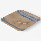 南西プロングホーン歩くアンテロープブルー縁ど ペーパープレート (傾斜あり)