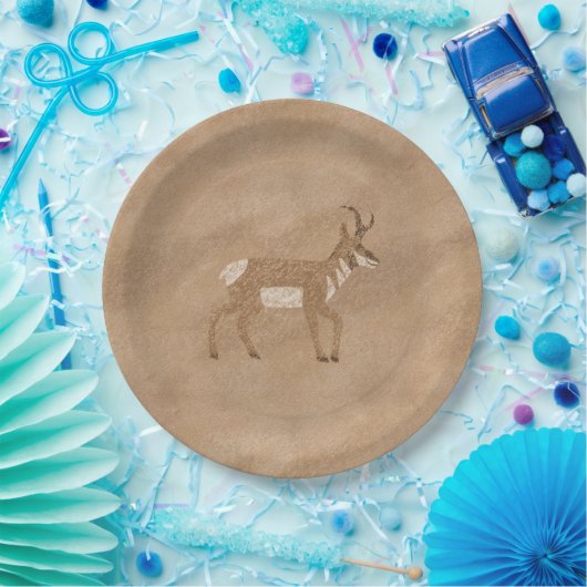 南西プロングホーン歩くアンテロープ紙プレート ペーパープレート (パーティー)