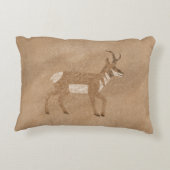 南西プロングホーン歩くアンテロープ アクセントクッション (裏面)