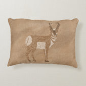 南西プロングホーン立アンテロープ アクセントクッション (裏面)