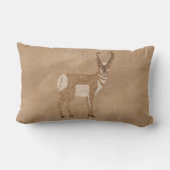 南西プロングホーン立アンテロープ ランバークッション (裏面)