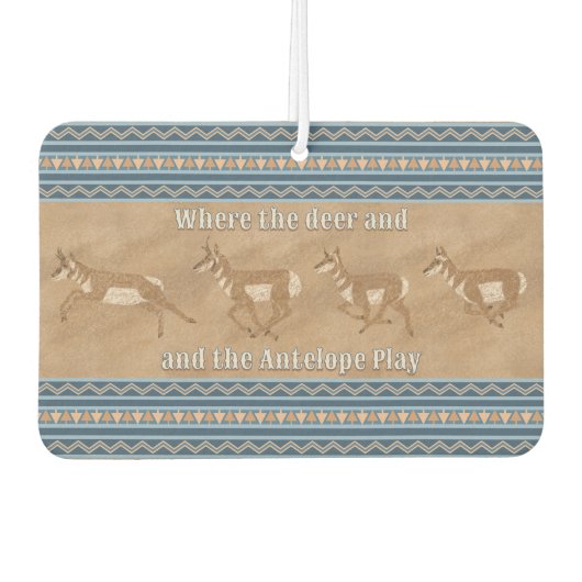 南西プロンコーンアンテロープパーソナライズされた群 カーエアーフレッシュナー (正面)