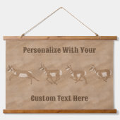 南西プロンコーンアンテロープパーソナライズされた群 吊り下げ型タペストリー (正面)