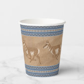 南西プロンコーンアンテロープブルー縁ど 紙コップ (裏面)