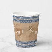 南西プロンコーンアンテロープブルー縁ど 紙コップ (右)