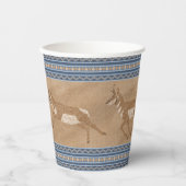 南西プロンコーンアンテロープブルー縁ど 紙コップ (正面)