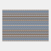 南西プロンコーンアンテロープ幾何学模様 ラッピングペーパーシート (正面3)