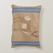 南西プロンコーンスタンディングアンテロープブルー縁ど アクセントクッション (裏面(縦))