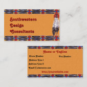 南西ヘアパイプと羽毛 名刺 (正面/裏面)