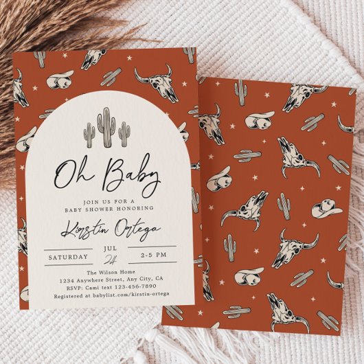 南西ベビーシャワー招待状 |ウエスタンベビー 招待状