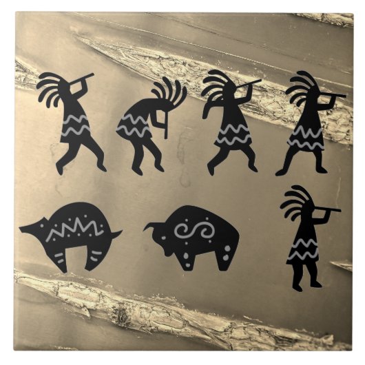 南西ペトログリアセピアココペリ タイル (正面)