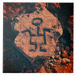 南西ペトログリフ先史時代のアートセラミックタイル タイル